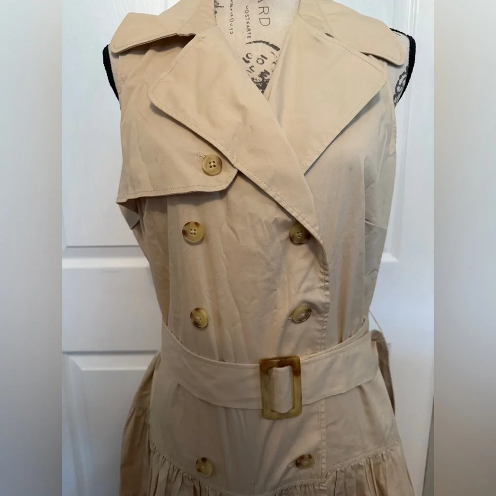 Ralph Lauren Khaki Sleeveless Dress 16 - Picture 2 of 6
